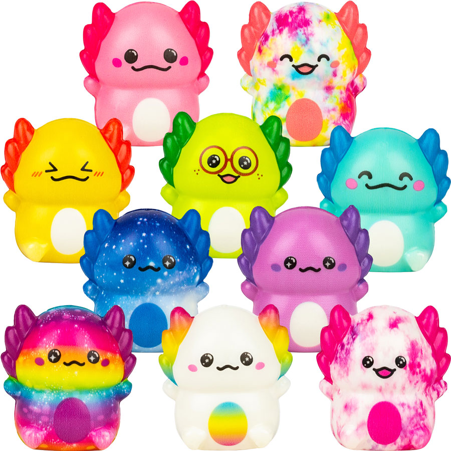 Squishy Axolotl 2in Asst 50pcs | A&A Global Industries